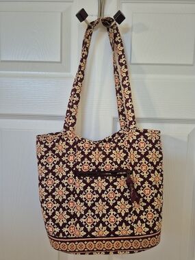Vera Bradley Burgundy Floral Quilted Tote